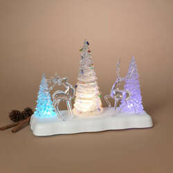 Item 431292 thumbnail Lighted Musical Acrylic Tree And Deer Scene