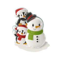 Item 459122 Penguins Building A Snowman Family Of 2 Ornament