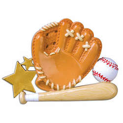 Item 459132 thumbnail Baseball Glove With Bat and Ball Ornament