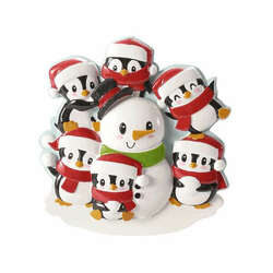 Item 459148 Penguins Building A Snowman Family Of 6 Ornament