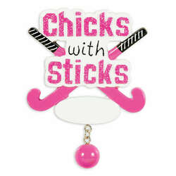 Item 459164 thumbnail Chicks With Sticks Field Hockey Ornament
