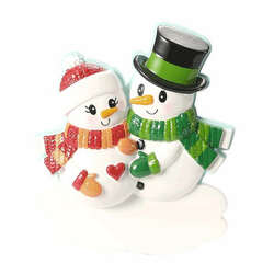 Item 459198 thumbnail New Snowman Couple With Heart Expecting Ornament