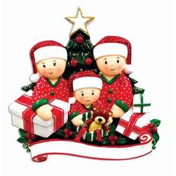Item 459266 thumbnail Family of 3 Opening Presents Ornament