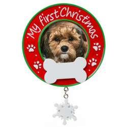 Thumbnail Dog's First Christmas Photo Frame Ornament