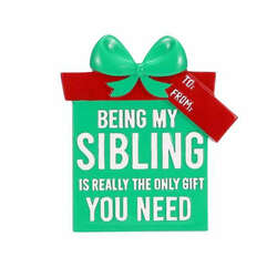Item 459454 Sibling Gift Box Red And Green Ornament