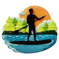 Item 459587 Paddle Board Male Ornament