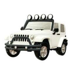 Item 459620 thumbnail White Jeep Ornament