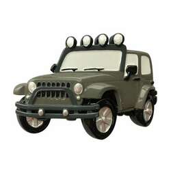 Item 459659 thumbnail Jeep 4x4 Grey Ornament