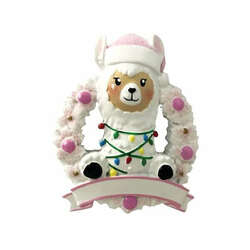 Item 459721 thumbnail Baby Girl Llama Pink Ornament