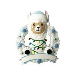 Item 459722 thumbnail Baby Boy Llama Light Blue Ornament