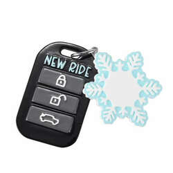 Item 459741 thumbnail Key Fob With Dangling Snowflake Ornament