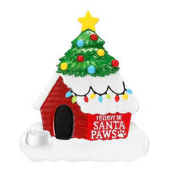 Thumbnail I Believe In Santa Paws Dog House Ornament