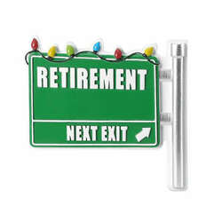 Item 459768 Retirement Road Sign Ornament