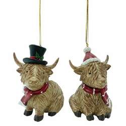 Item 501083 thumbnail Holiday Highland Cow Ornament