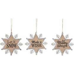 Item 501091 thumbnail Snowflake With Saying Ornament