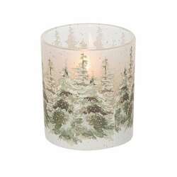 Item 501107 Winter Scene Candle Holder