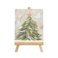 Item 501159 thumbnail Easel With Canvas Holiday Tree Art