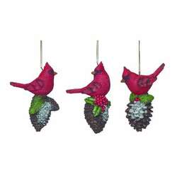 Item 501290 thumbnail Cardinal Pinecone Ornament