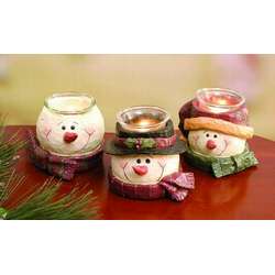 Item 501296 Snowman Votive Candle Holder 