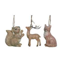 Item 501325 thumbnail Squirrel/Deer/Fox Glitter Ornament