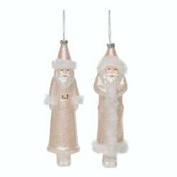 Item 502038 thumbnail Glass Fur Hat Santa Ornament