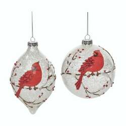 Item 502041 thumbnail Glass Painted Cardinal Ornamentament