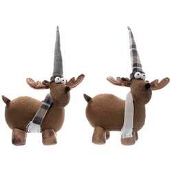 Item 505067 thumbnail Tan Plaid Standing Moose Figure