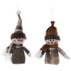 Item 505072 thumbnail Tan Plaid Snowman Ornament