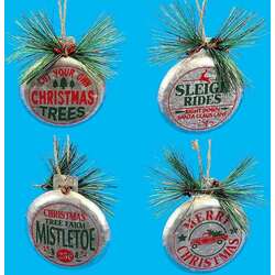 Item 505077 Vintage Christmas Sign Ornament