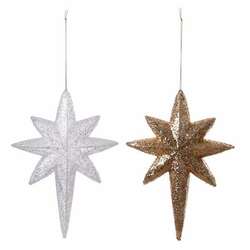 Item 505083 thumbnail Acrylic White Gold Star Ornament