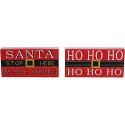 Item 505086 thumbnail Santa Belt Block Sign