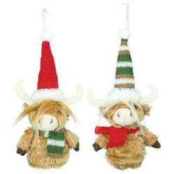 Item 509079 Jolly Highland Cow Ornament
