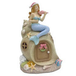 Item 516495 thumbnail Lighted Mermaid On Shell House Figure