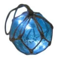 Item 516714 thumbnail LED Glass And Rope Ball Ornament