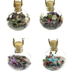 Item 524019 Virginia Beach Bottle With Sand/Shells Ornament