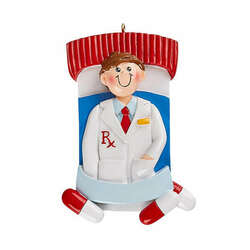 Item 525009 thumbnail Pharmacist Boy Ornament