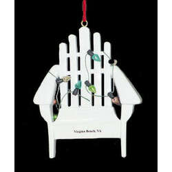 Item 525032 Virginia Beach Adirondack Chair With Lights Ornament