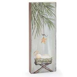 Item 527027 Shelf Sitter Baby Jesus In Manger