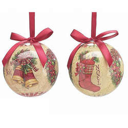 Item 527031 Homespun Holiday Ball Ornament