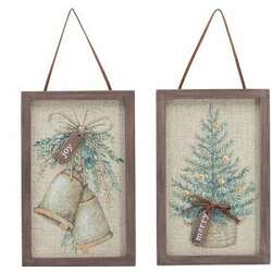 Item 527049 Wood Framed Canvas Ornament