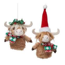 Item 527067 thumbnail Plush Highland Cow Ornament