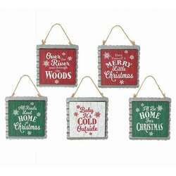 Item 527100 Woodland Holday Saying Ornament