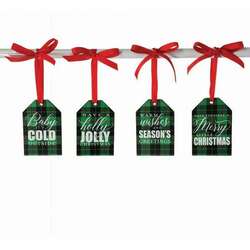 Item 527102 Green Black Plaid Ornament