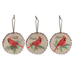 Item 527158 thumbnail Wood Cardinal Disc Ornament