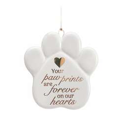 Item 527180 thumbnail Pet Paw Shaped Bereavement Ornament