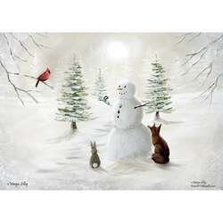 Item 552019 Snowman With Woodland Friends Christmas Cards