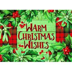 Item 552102 Plaid Words On Wood Christmas Cards