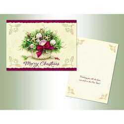 Item 552127 Merry Christmas Beachy Basket Christmas Cards
