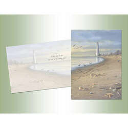 Item 552150 Lighthouse Beach Scene Christmas Cards