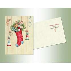 Item 552153 Lighthouse Stocking Christmas Cards